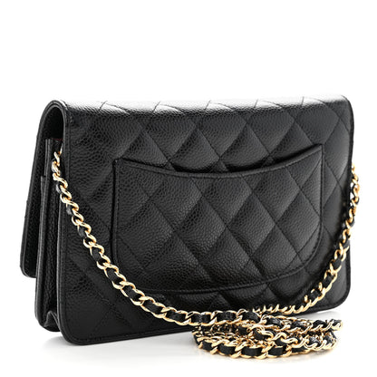 Chanel Caviar Quilted Wallet on Chain WOC Black 3 of 11