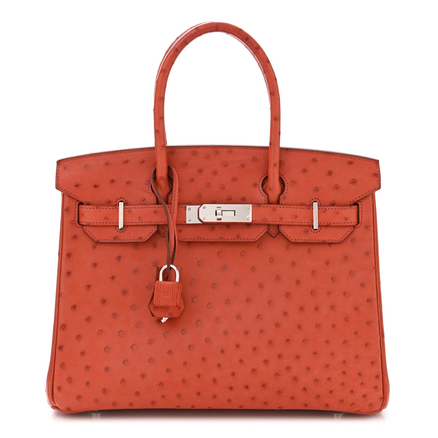 Hermes Ostrich Birkin 30 Brique 1 of 12
