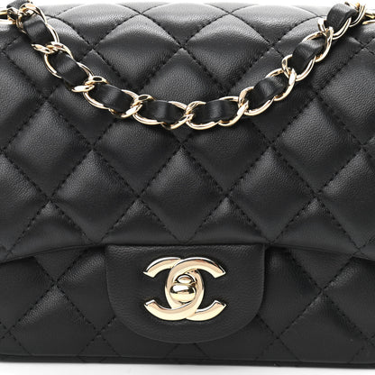 Chanel Lambskin Quilted Mini Square Flap Black 8 of 11