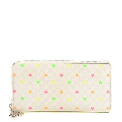 Gucci Micro GG Supreme Stars GG Pierce Zip Around Wallet White 1 of 7