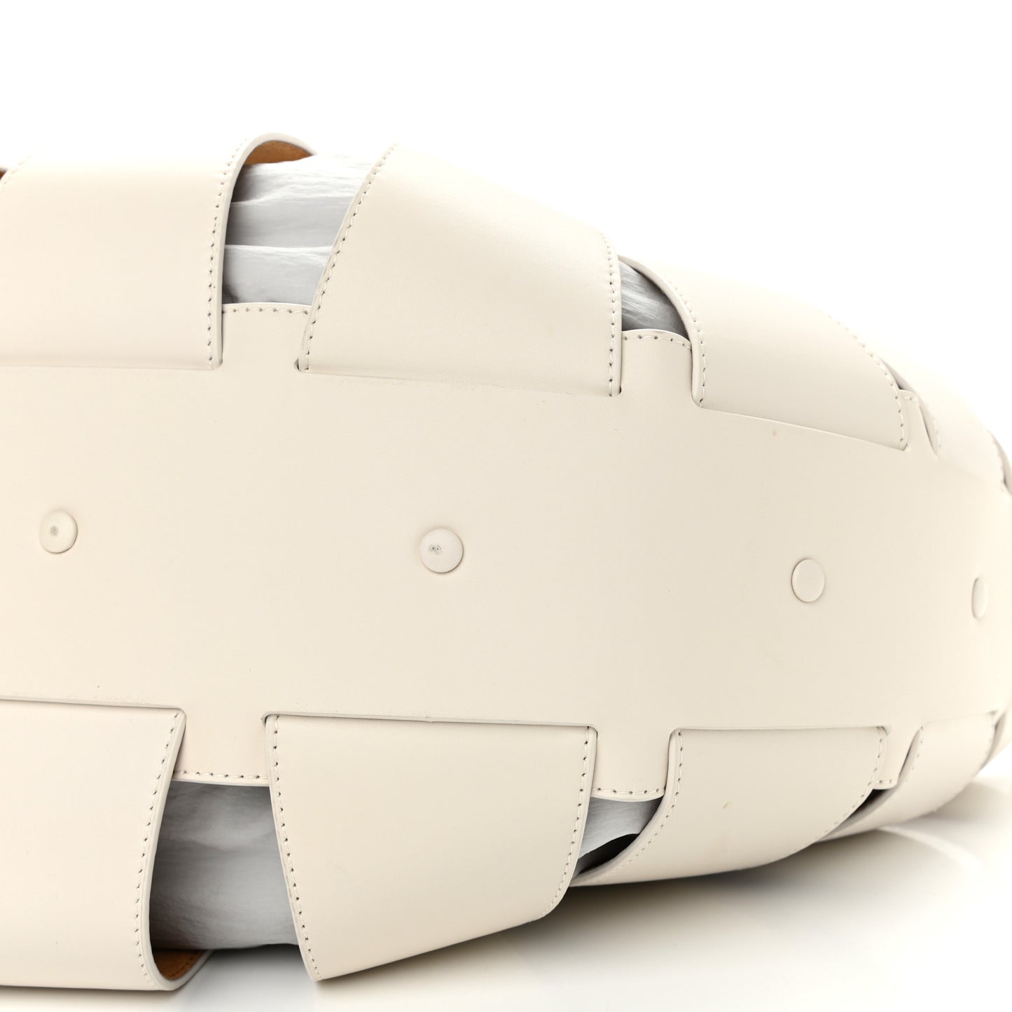 French Calfskin Shell Bag White Frost