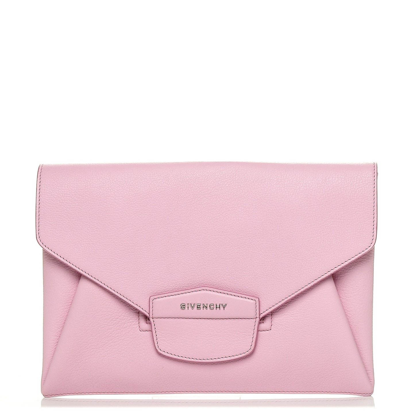 Sugar Goatskin Medium Antigona Envelope Clutch Pink