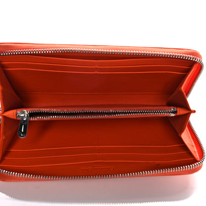 Christian Dior Patent Cannage Zip Around Wallet Orange 5 of 20