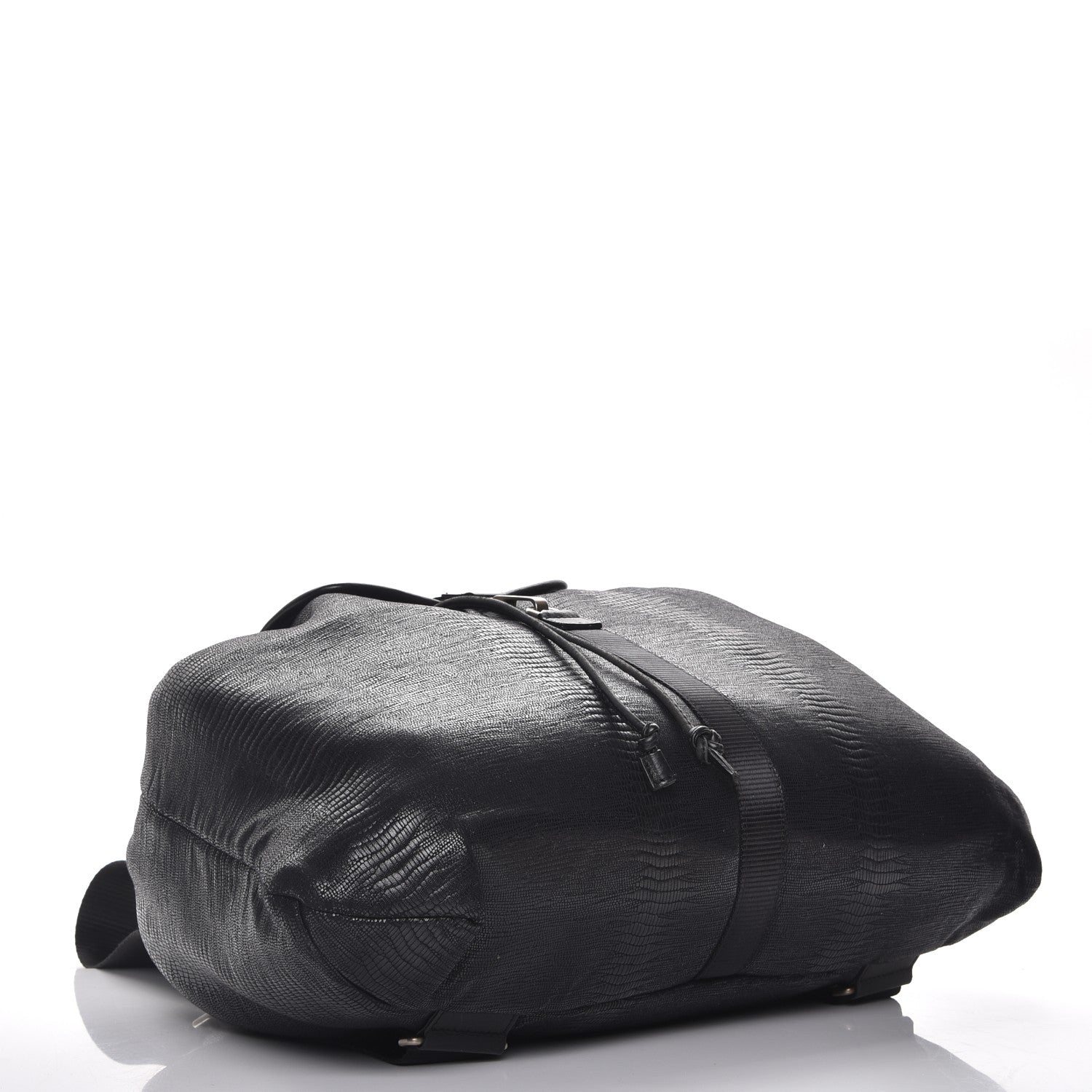 Chanel Lizard Printed Jersey Backpack Black 4 of 7