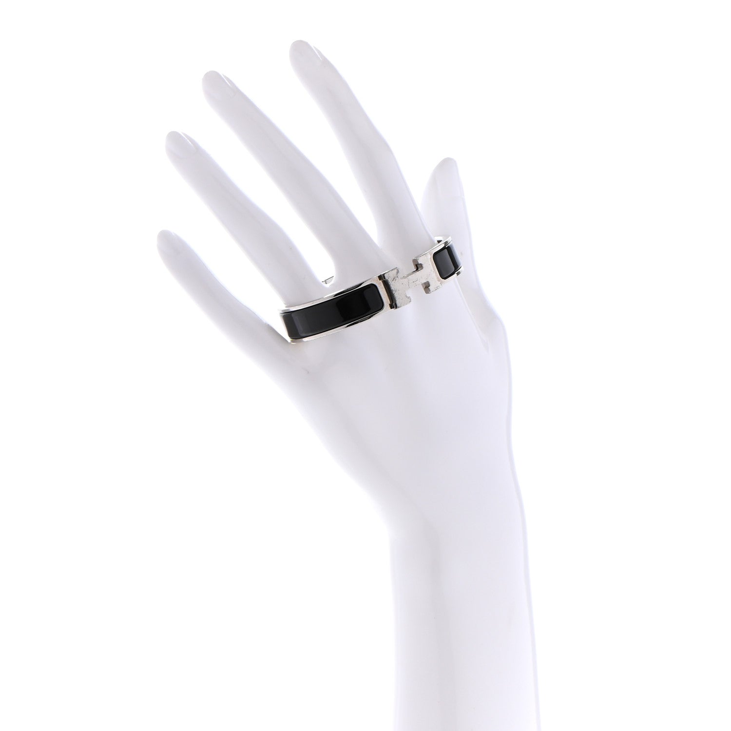Hermes Enamel Narrow Clic Clac H Bracelet PM Black 2 of 7