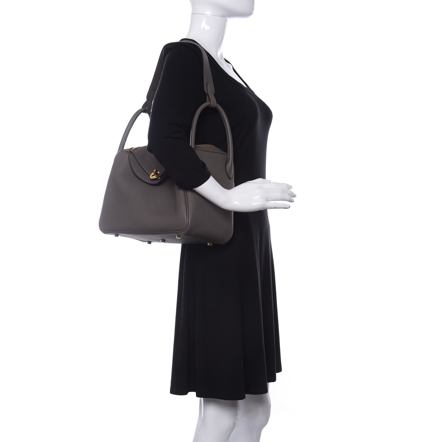 Hermes Taurillon Clemence Lindy 30 Etain 2 of 9