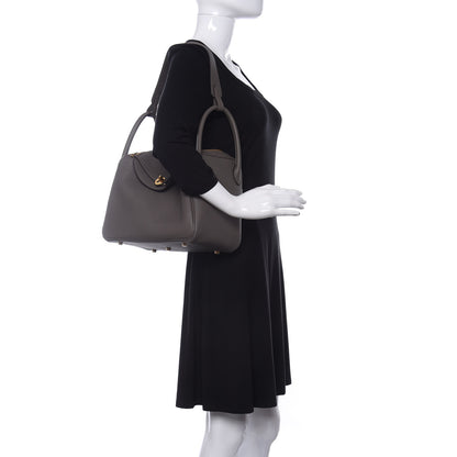 Hermes Taurillon Clemence Lindy 30 Etain 2 of 9