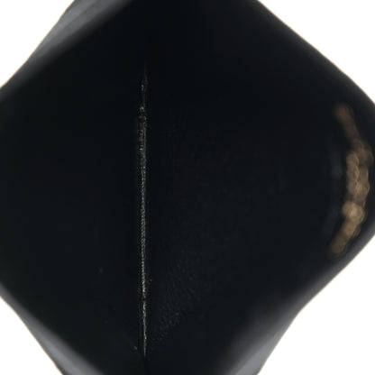 Saint Laurent Grain De Poudre Matelasse Chevron Monogram Credit Card Case Black 5 of 8