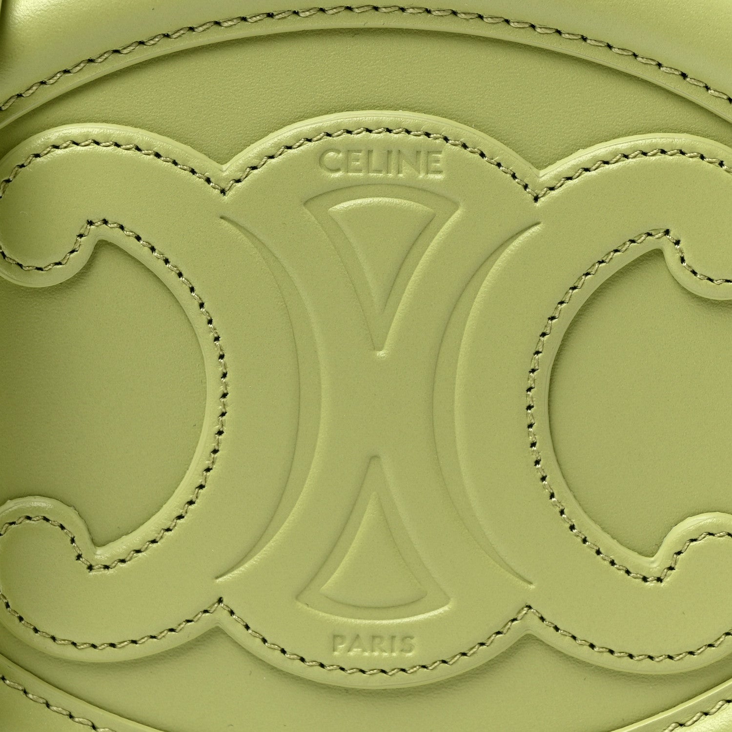 Celine Smooth Calfskin Cuir Small Triomphe Oval Purse Crossbody Light Jade 8 of 11