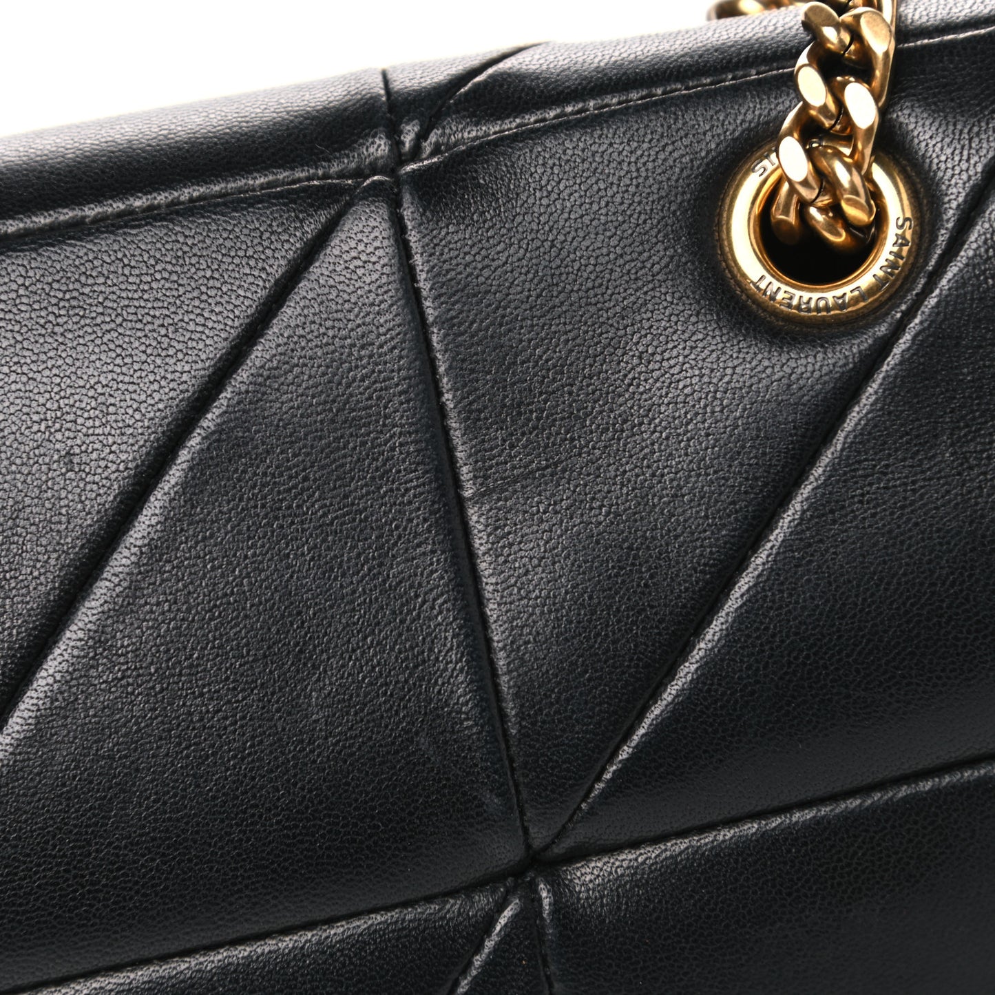 Lambskin Patchwork Monogram Small Jamie Black