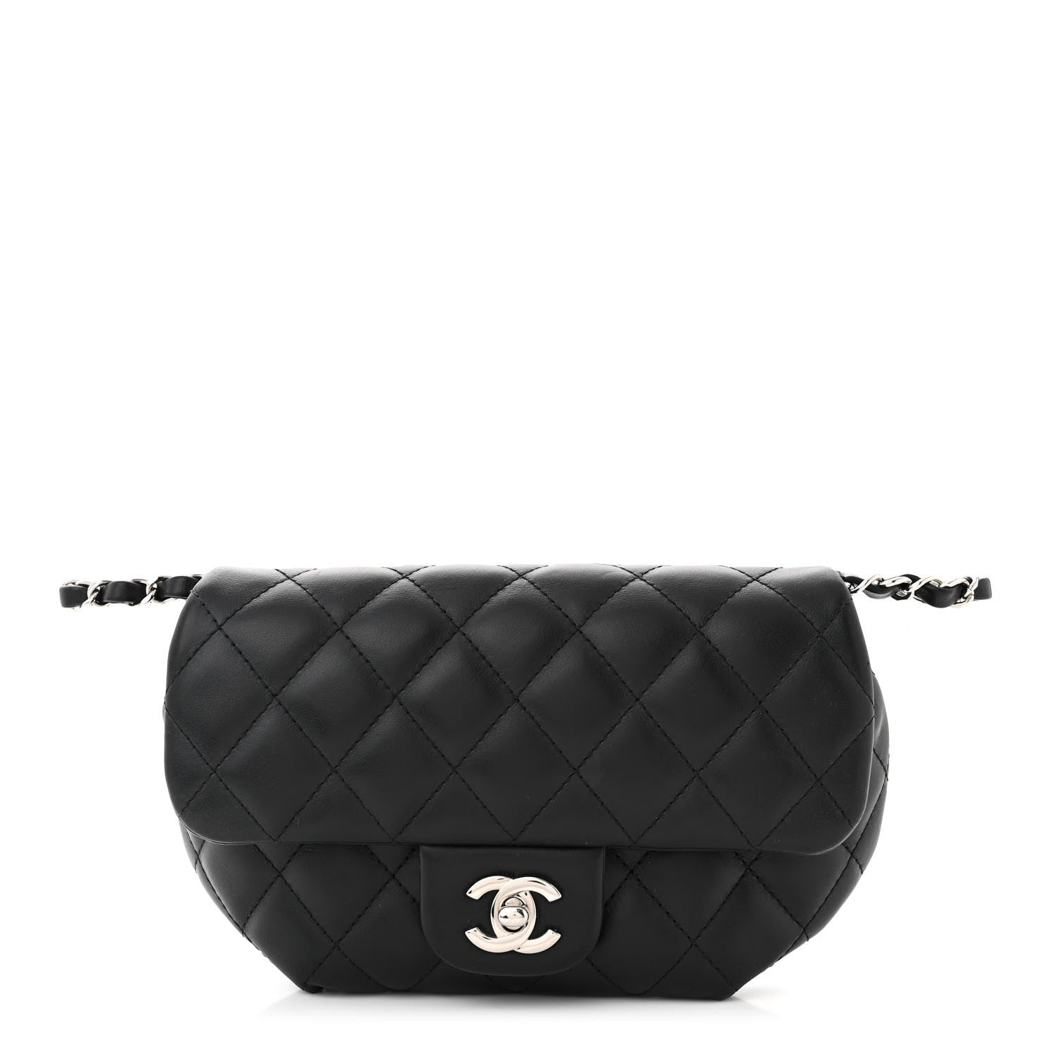 Chanel Calfskin Quilted CC Uniform Flap Belt Bag Black 1 of 10