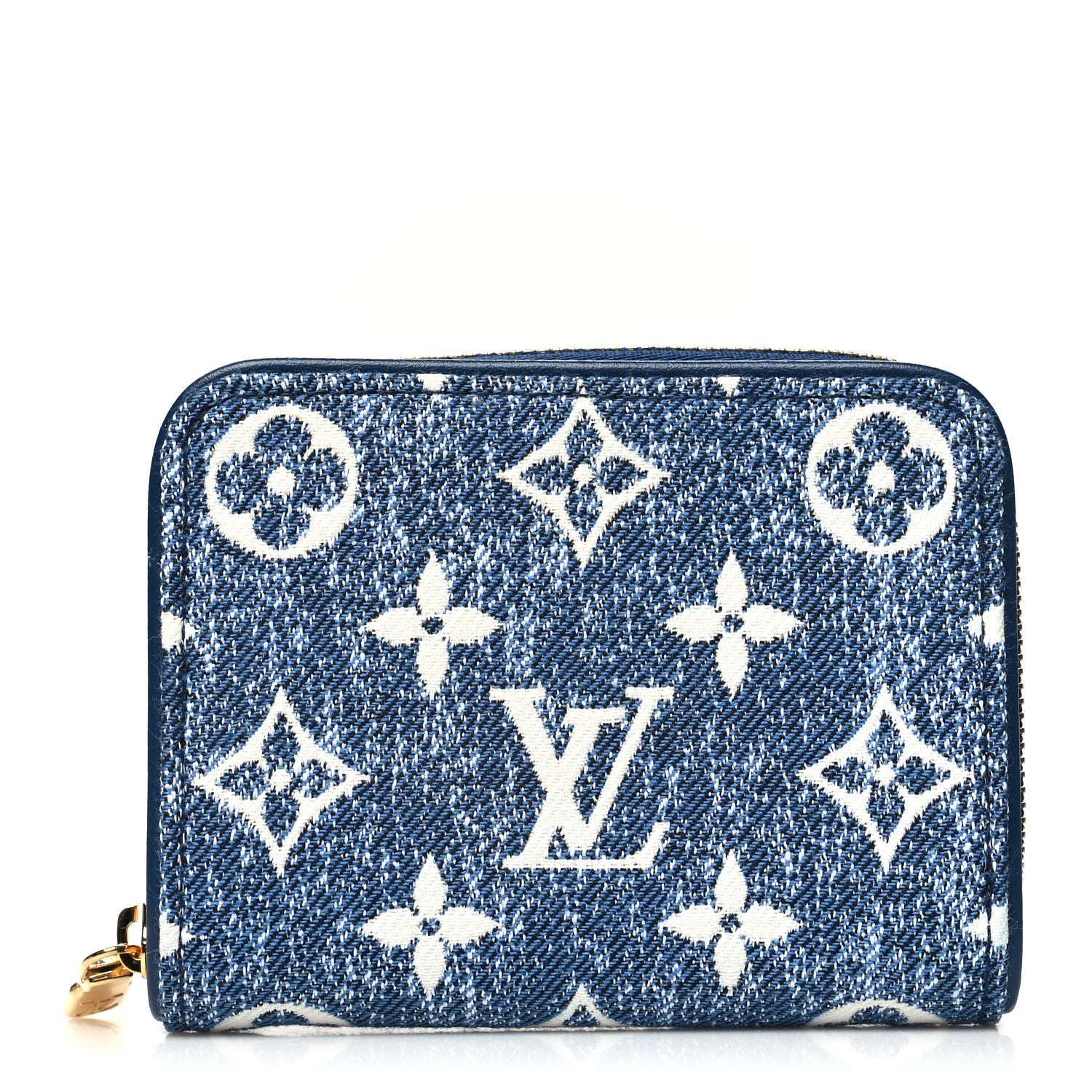 Louis Vuitton Denim Monogram Jacquard Zippy Coin Purse Bleu 1 of 8