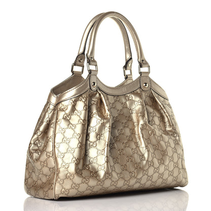 Gucci Guccissima Medium Sukey Tote Champagne 3 of 9