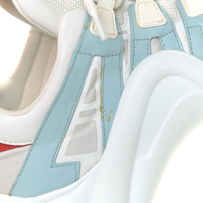 Louis Vuitton Calfskin Technical Nylon LV Archlight Sneakers 38.5 White Blue Gris 18 of 20