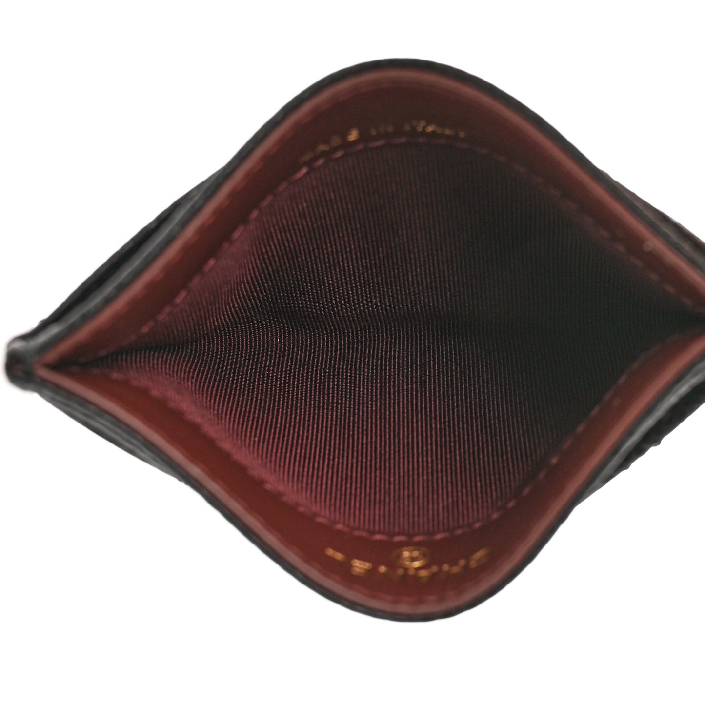 Caviar Quilted Card Holder Black