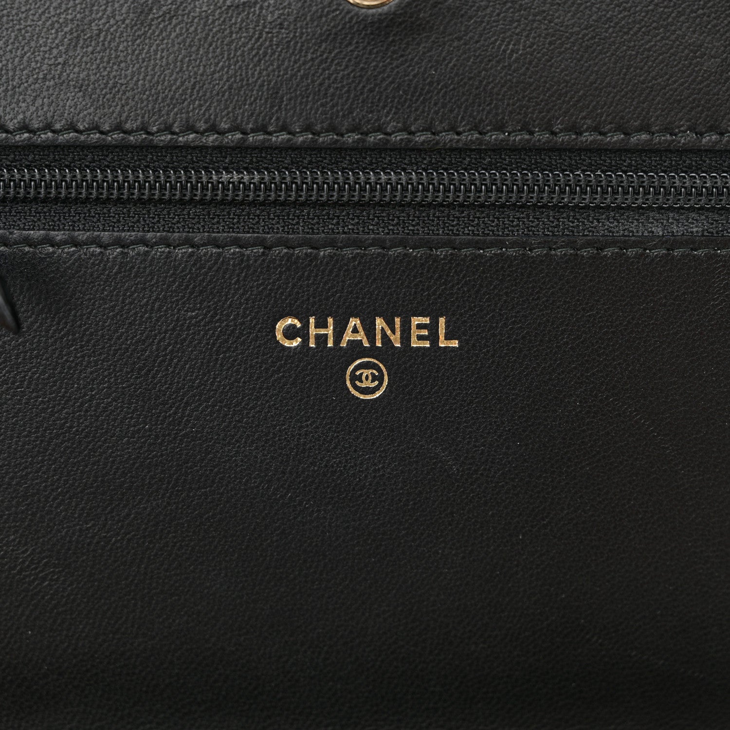 Chanel Lambskin Studded Wallet On Chain WOC Black 6 of 13