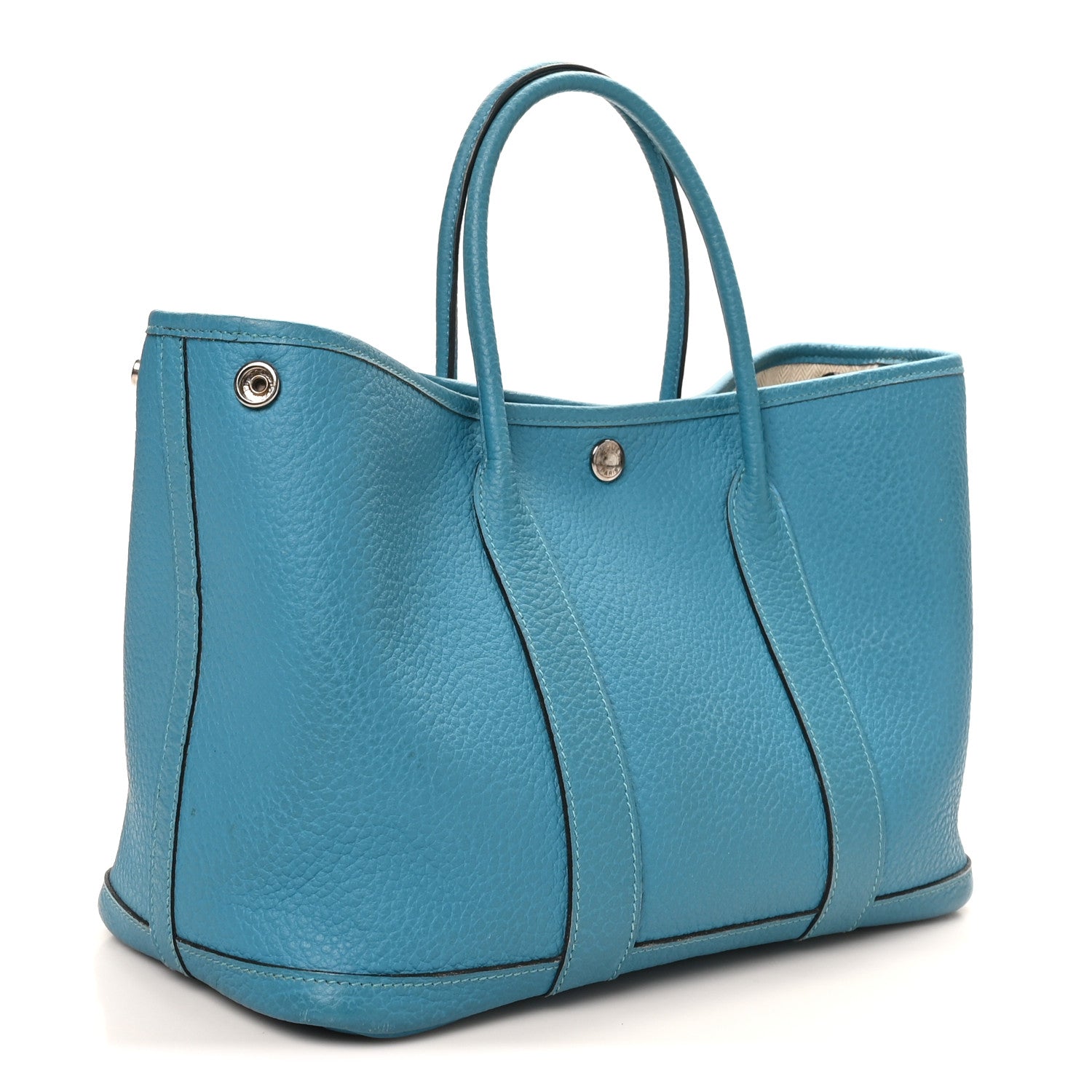Hermes Vache Country Garden Party 30 TPM Turquoise 3 of 11