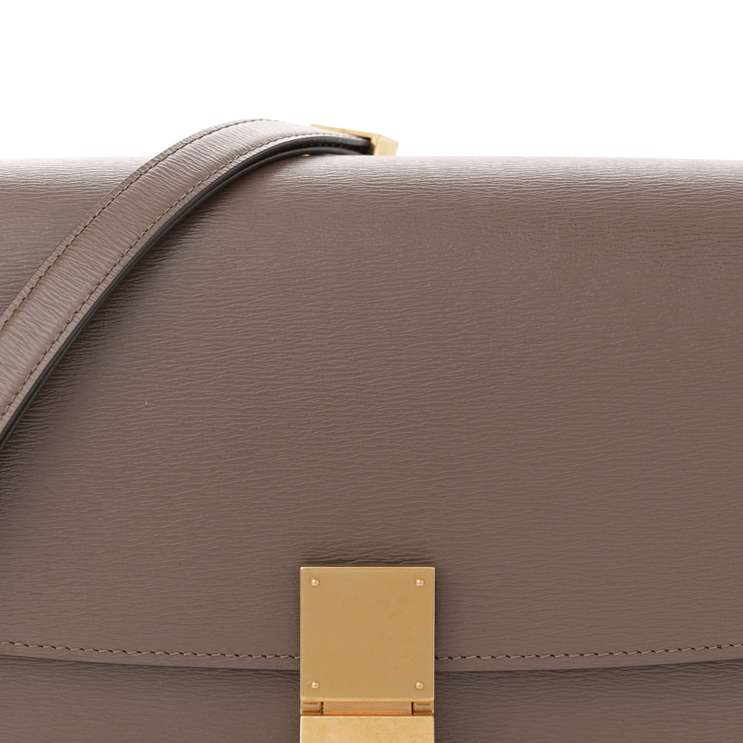 Liege Calfskin Medium Classic Box Flap Bag Glazed Nut