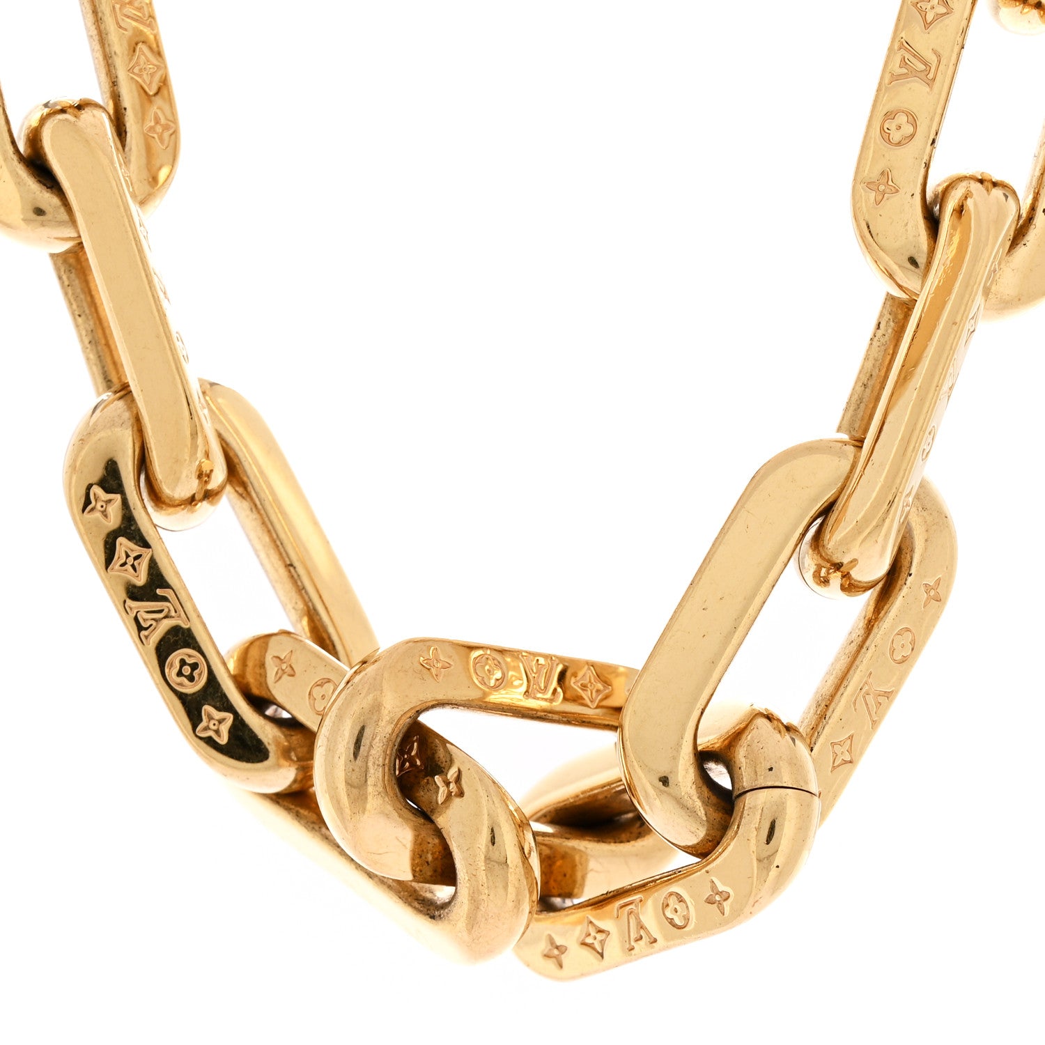 Louis Vuitton LV Edge Necklace MM Gold 4 of 7