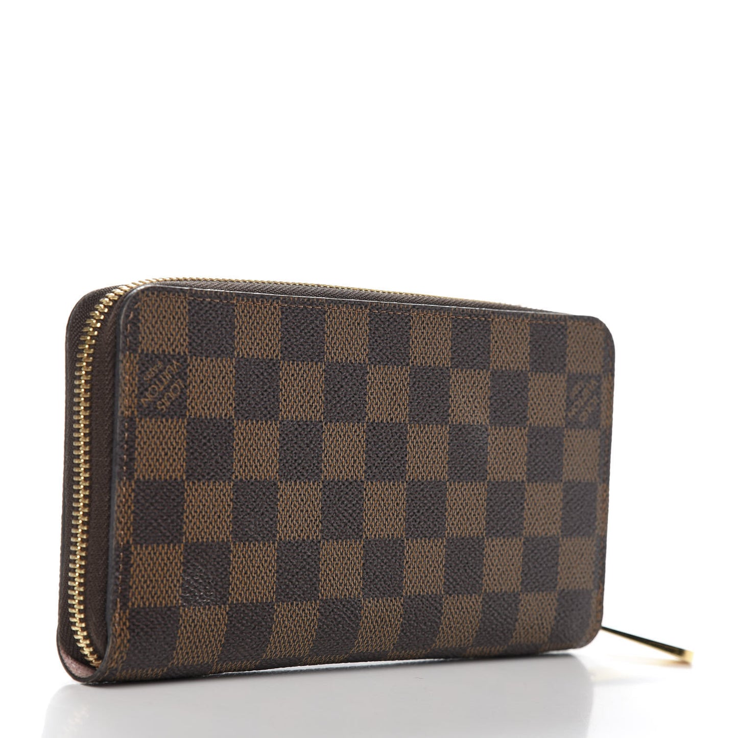 Damier Ebene Zippy Wallet Rose Ballerine