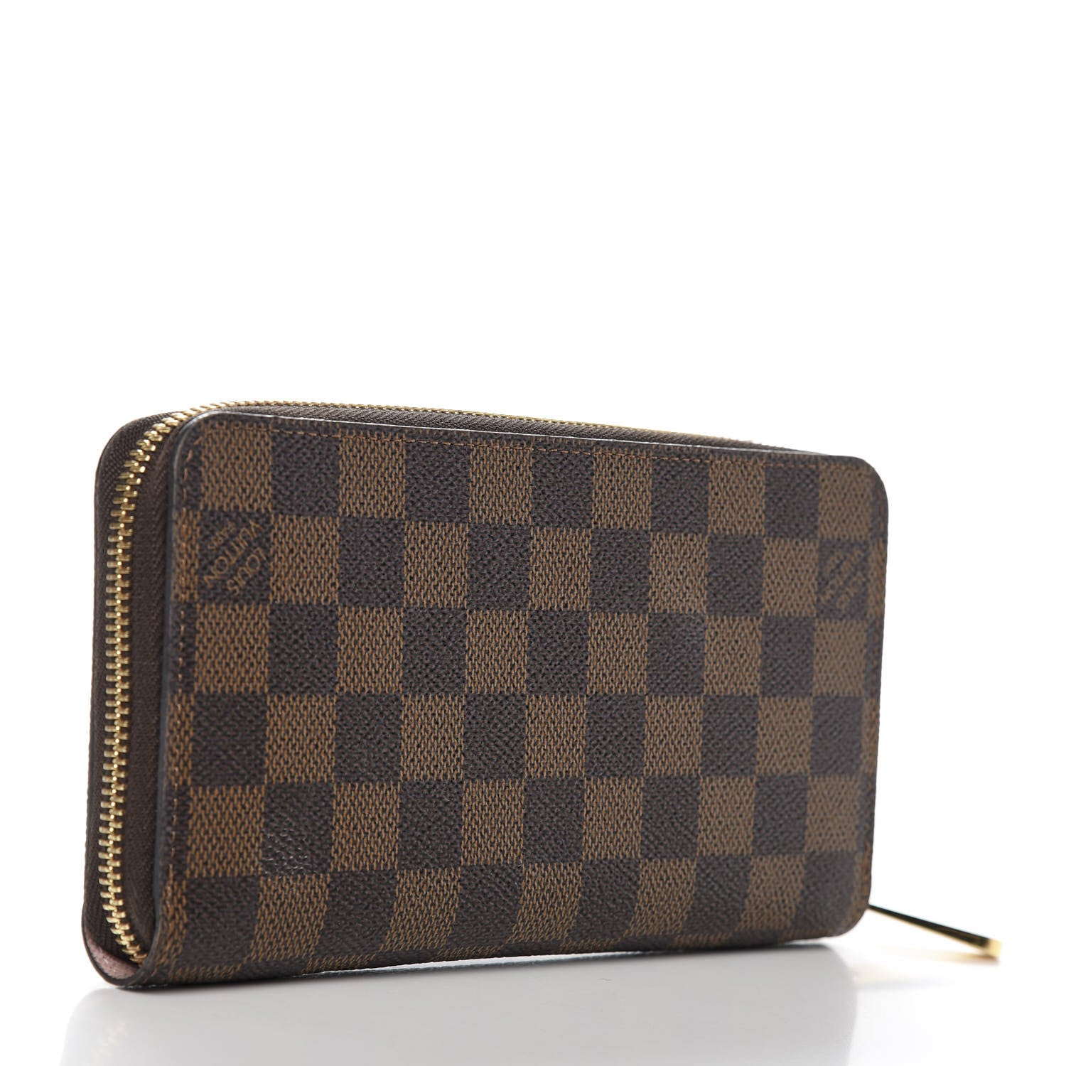 Louis Vuitton Damier Ebene Zippy Wallet Rose Ballerine 3 of 8
