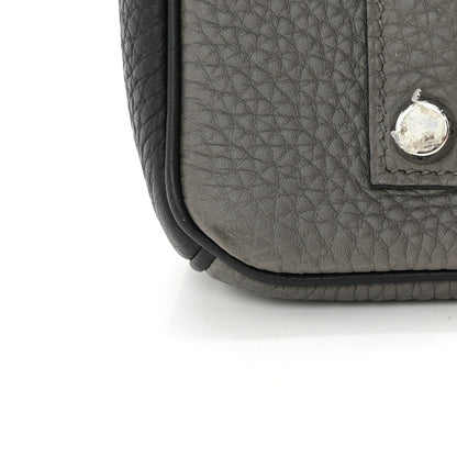 Hermes Togo Bi-Color Horseshoe Birkin 35 Etain Black 14 of 16