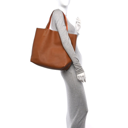 Hermes Taurillon Clemence Double Sens Reversible Tote 35 Gold Orange 2 of 18