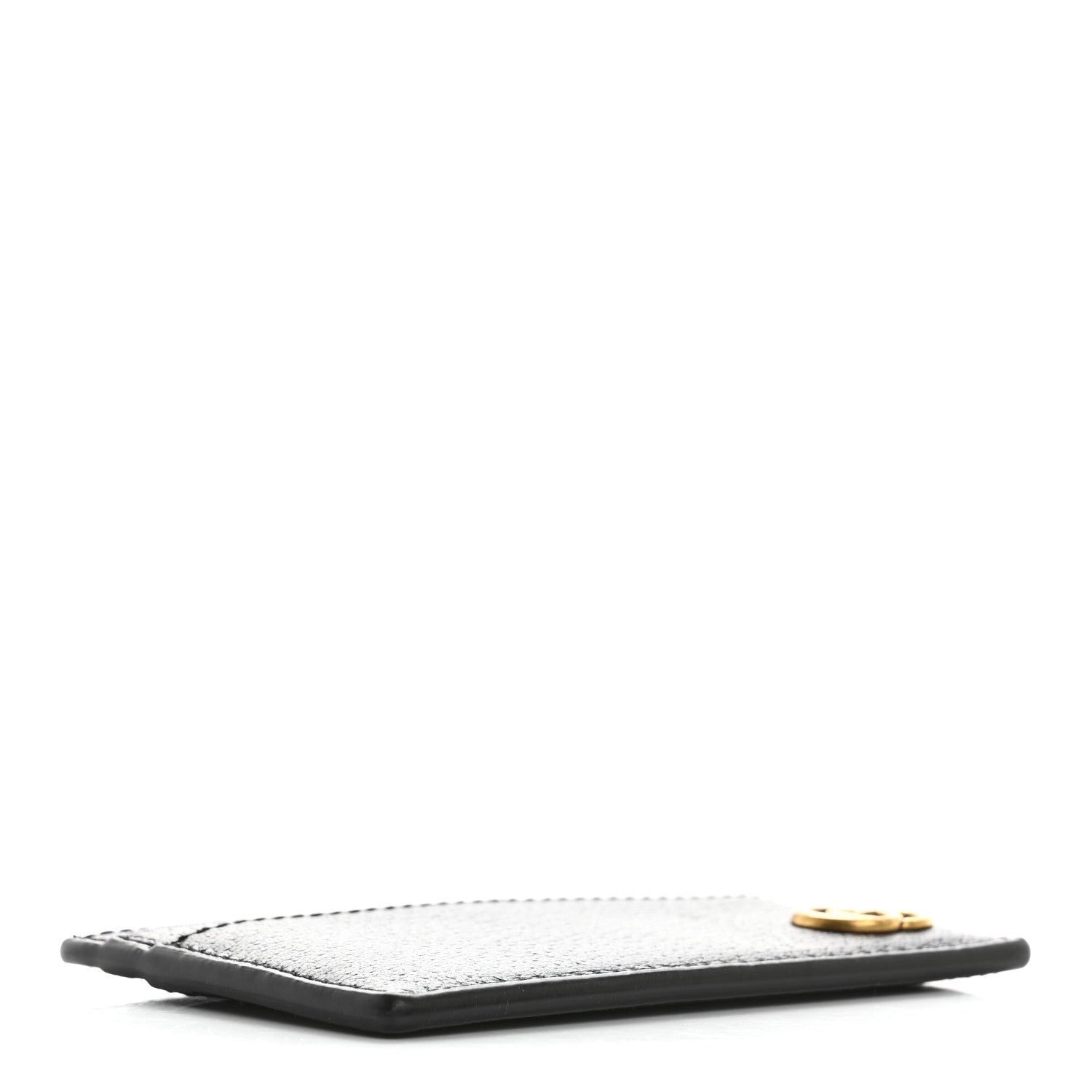 Gucci Calfskin Boar Effect GG Marmont Card Holder Black 4 of 7