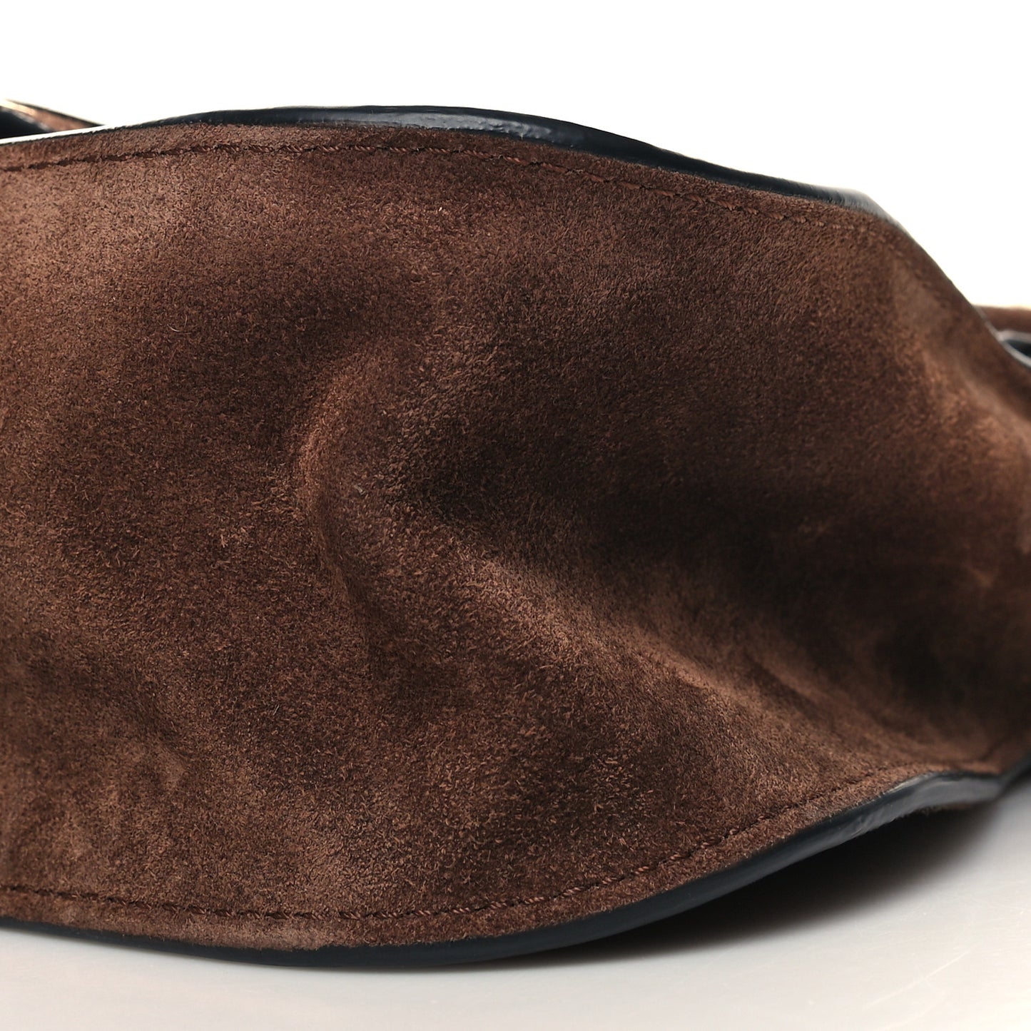 Suede Calfskin Braided Small Marcie Double Carry Pure Brown