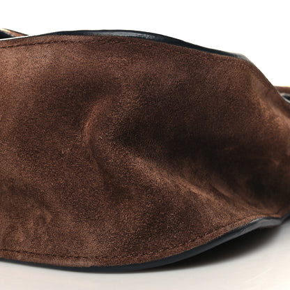 Chloe Suede Calfskin Braided Small Marcie Double Carry Pure Brown 10 of 10