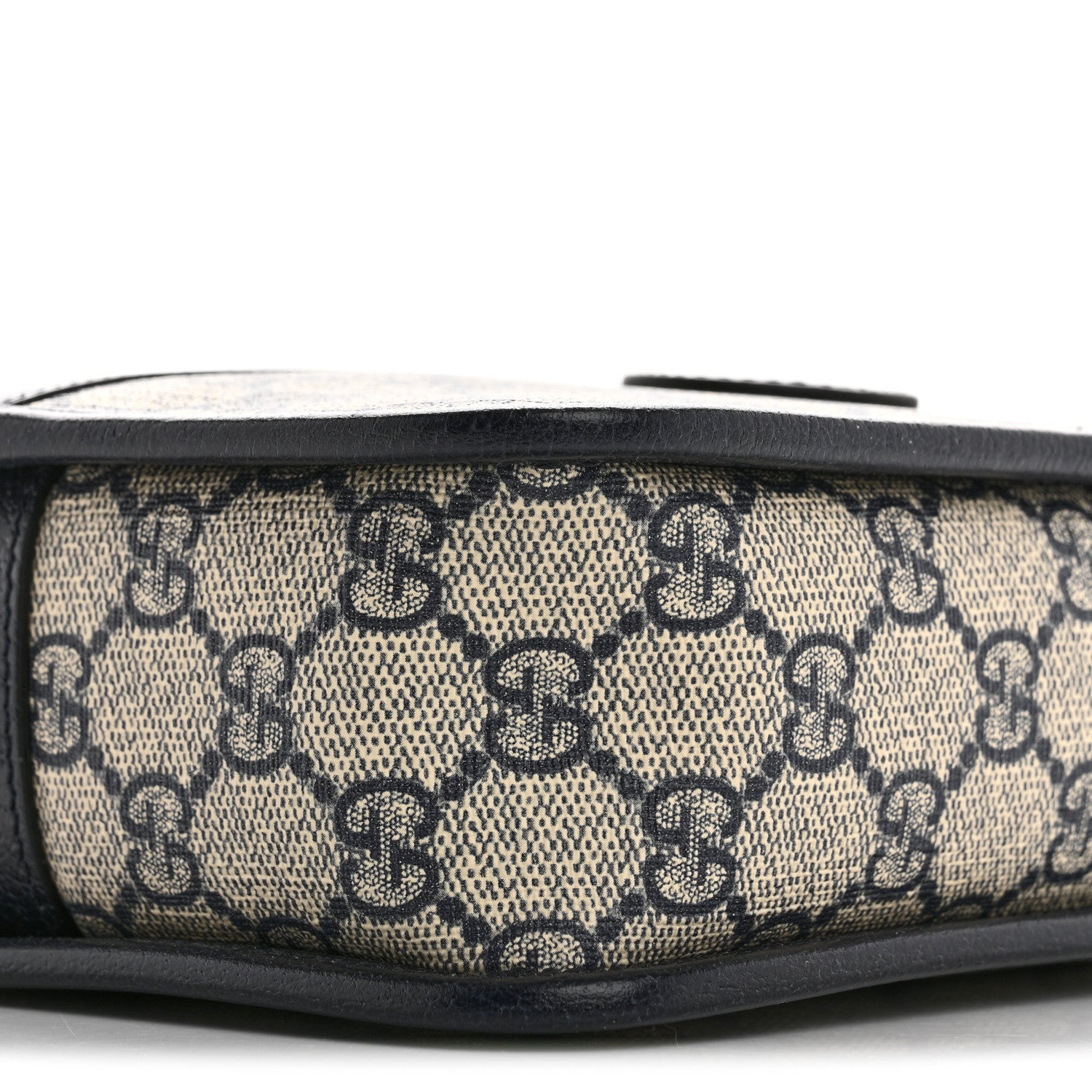 Gucci GG Supreme Monogram Textured Dollar Calfskin Mini Retro Interlocking G Shoulder Bag Beige Blue 9 of 10