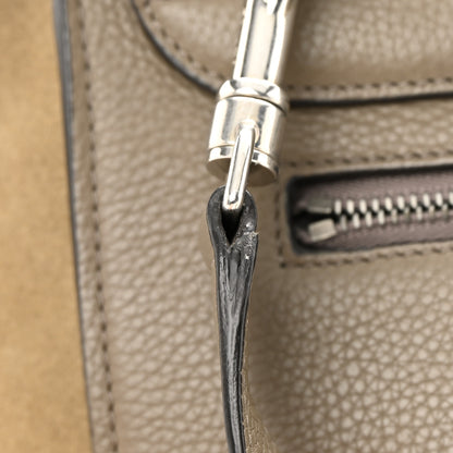 Celine Drummed Calfskin Suede Medium Trapeze Souris 18 of 21