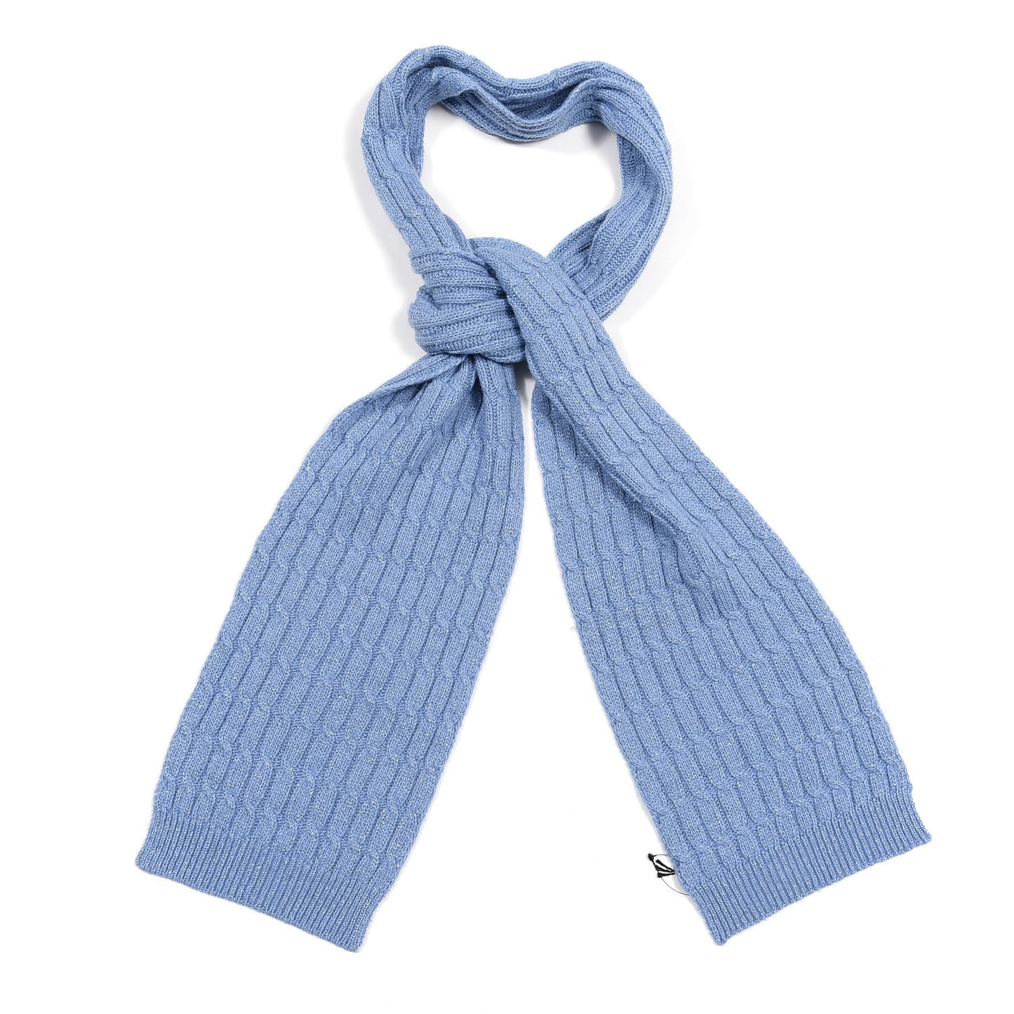 Wool Knit Shine Reg Scarf Bluette Sky Blue
