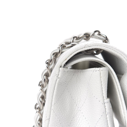 Chanel Caviar Quilted Medium Double Flap White 19 of 21