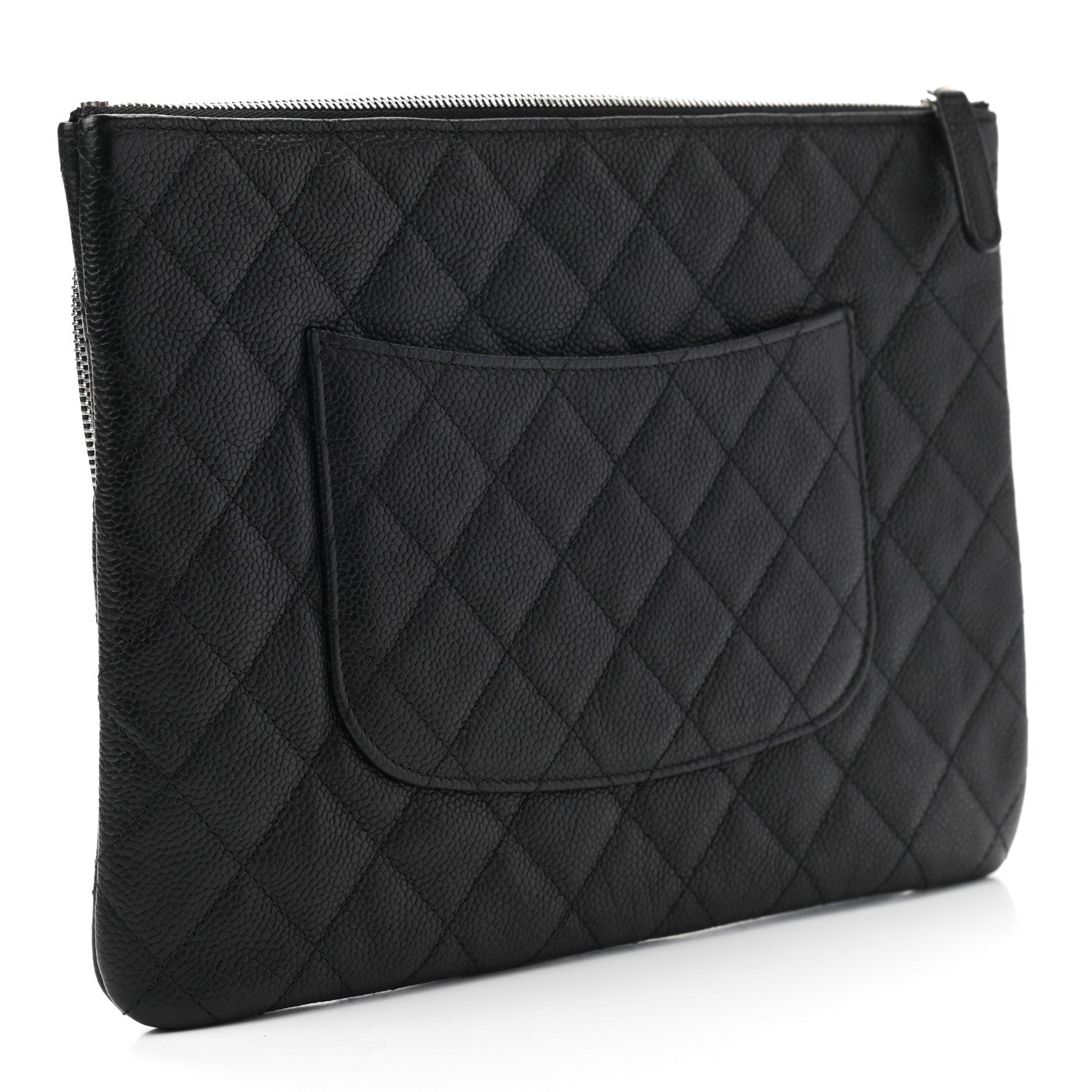 Chanel Caviar Quilted Zipped Multi Pouch Black 3 of 7