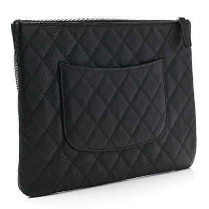 Chanel Caviar Quilted Zipped Multi Pouch Black 3 of 7