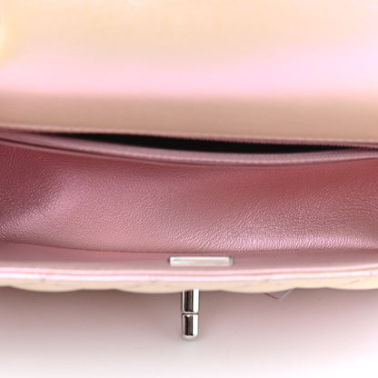 Chanel Iridescent Calfskin Quilted Mini Rectangular Flap Pink 5 of 9