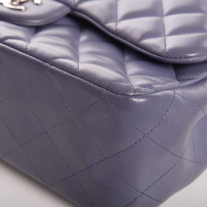 Chanel Lambskin Quilted Jumbo Double Flap Light Purple 13 of 16