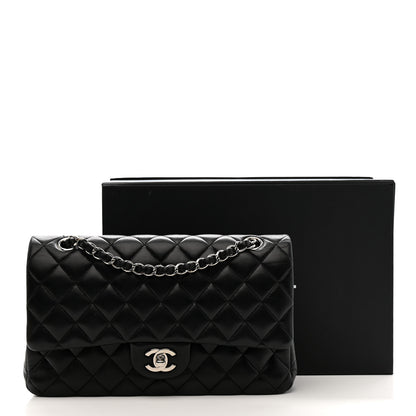 Chanel Lambskin Quilted Medium Double Flap Black 14 of 14