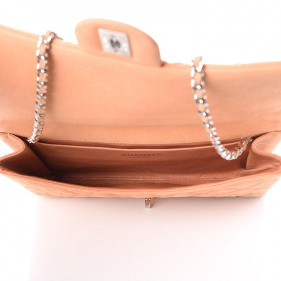 Chanel Iridescent Caviar Clutch with Chain Flap Beige 8 of 9
