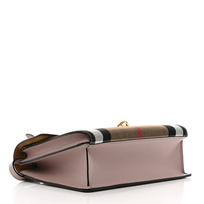 Burberry Derby Calfskin House Check Small Macken Crossbody Bag Pale Orchid 4 of 9