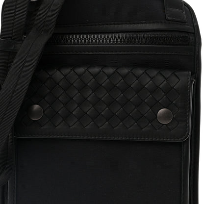 Bottega Veneta Nappa Intrecciato Nylon High Tech Crossbody Pouch Black 7 of 9