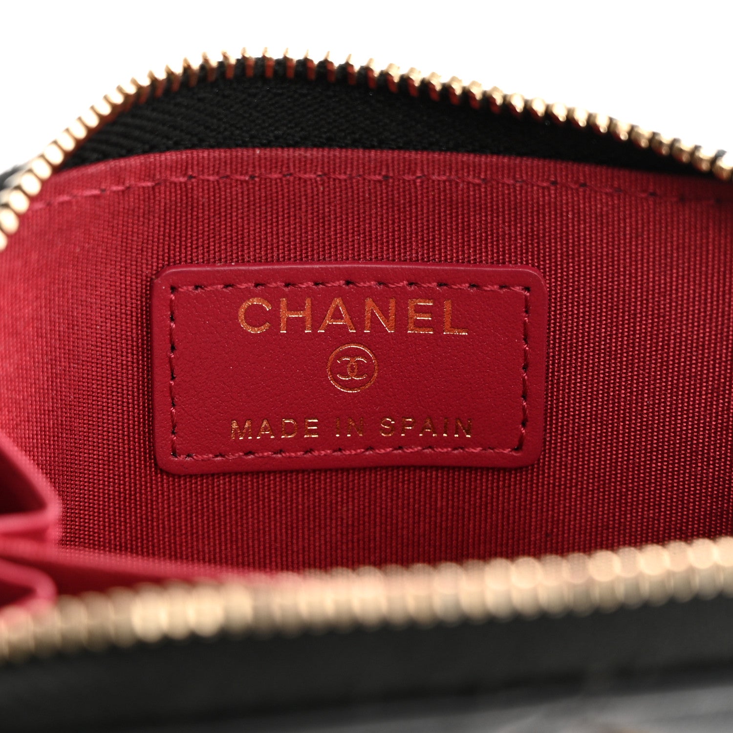 Chanel Lambskin Quilted Chanel 19 Zip Around Coin Purse Wallet Black 6 of 9