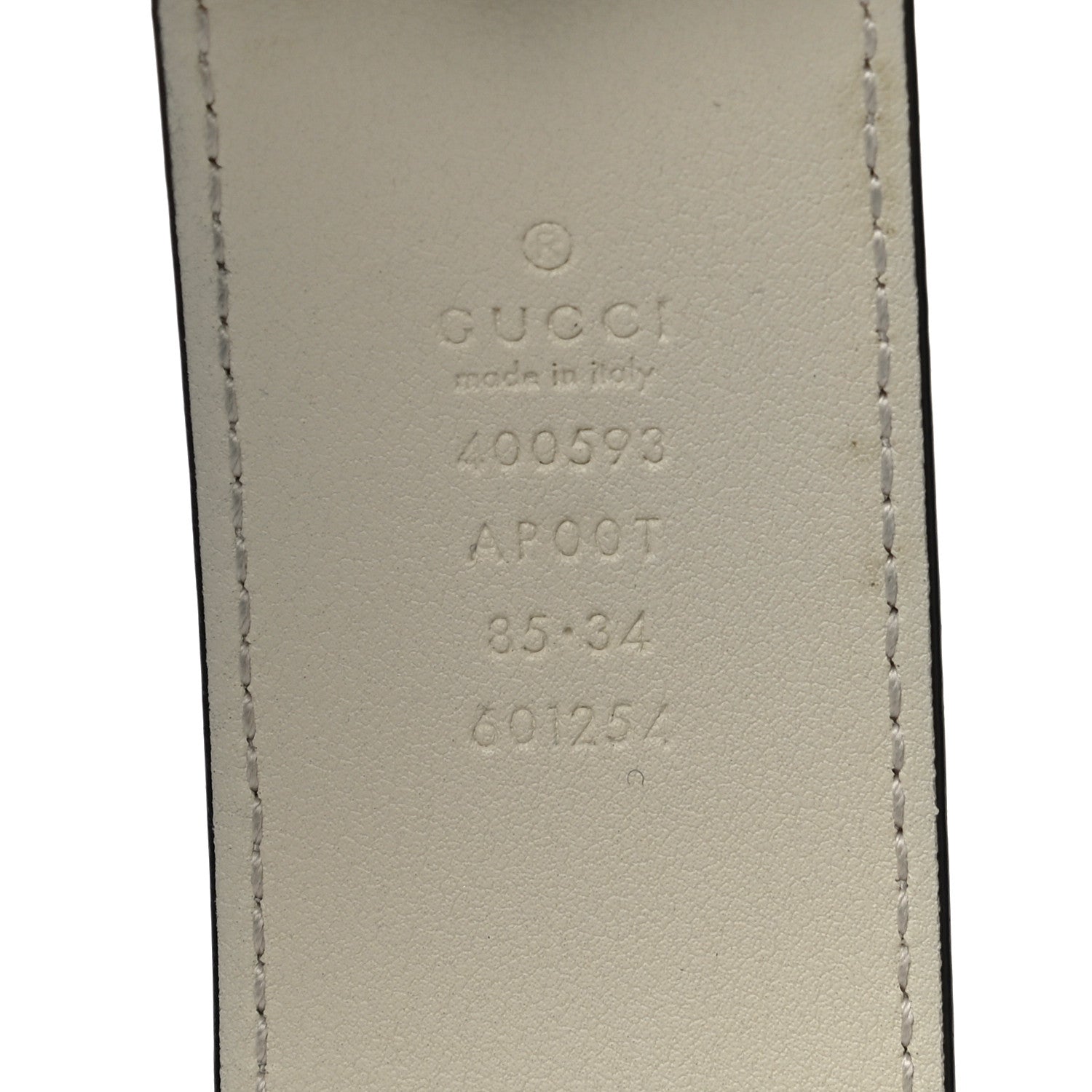Gucci Calfskin Double G 40mm Belt 85 34 Mystic White 4 of 12