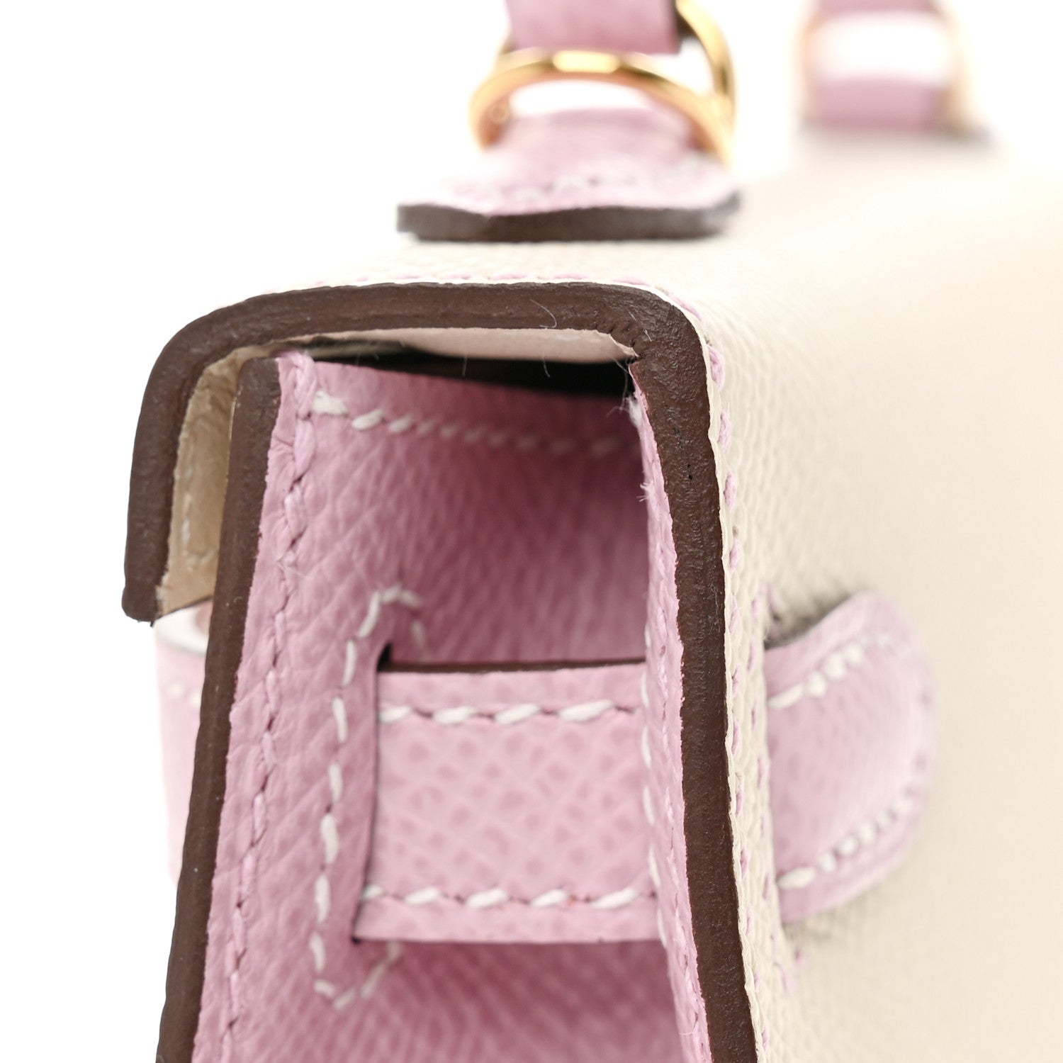 Hermes Epsom Horseshoe Mini Kelly Sellier 20 Craie Mauve Sylvestre 14 of 16