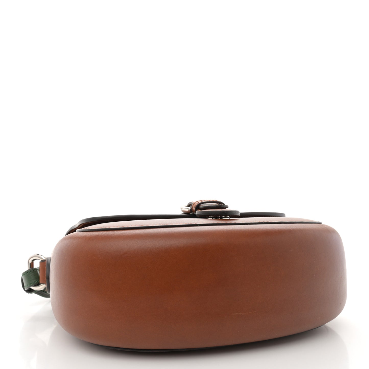 Calfskin Small Logo Shoulder Bag Brown