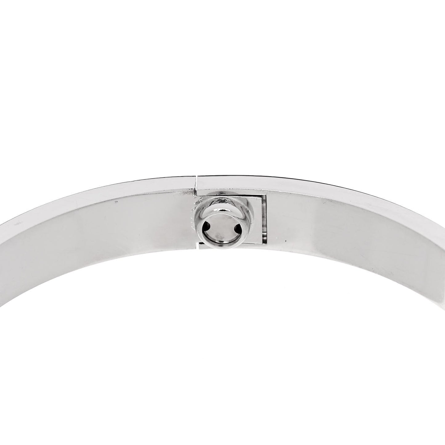 18K White Gold 4 Diamond Love Bracelet 17