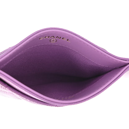 Chanel Caviar Quilted Card Holder Purple 5 of 7