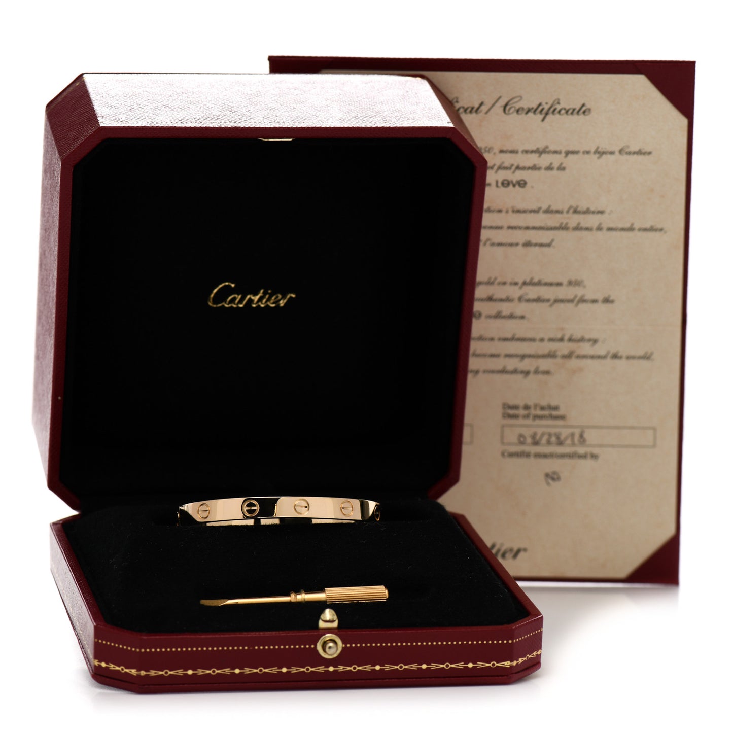 18K Yellow Gold LOVE Bracelet 16
