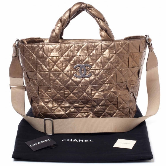Calfskin Large Origami Tote Bronze